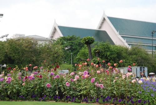 ดอกไม้ในนิทรรศการพระเมรุ